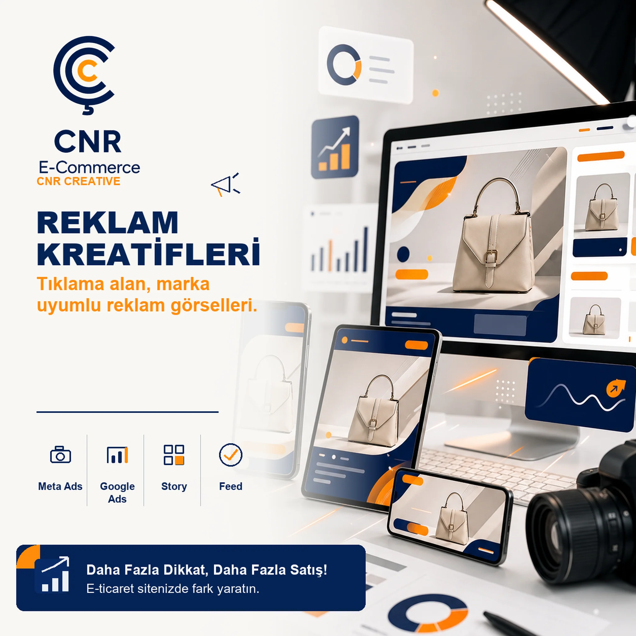 Reklam Kreatifleri için sosyal medya ve dijital reklam görseli illüstrasyonu