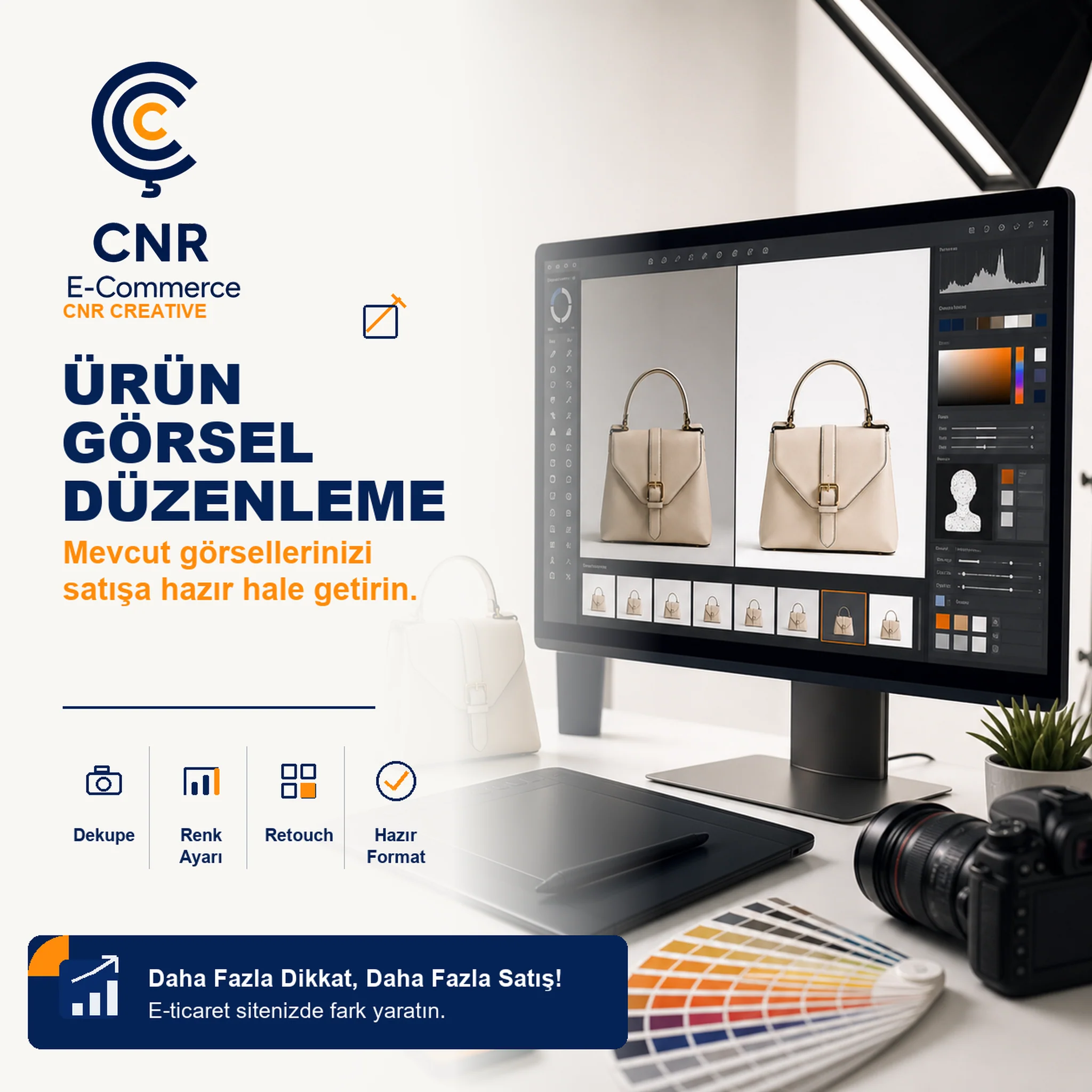 Ürün Görsel Düzenleme için arka plan temizleme ve renk düzenlemesinin öncesi ve sonrası