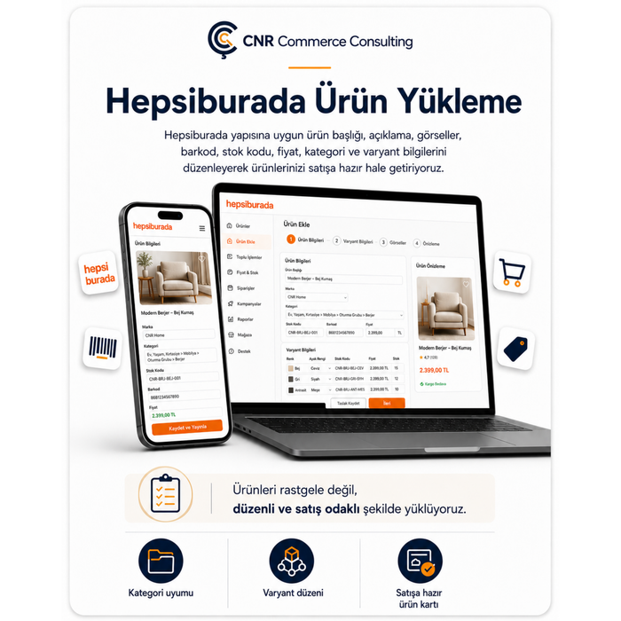 Hepsiburada Ürün Yükleme