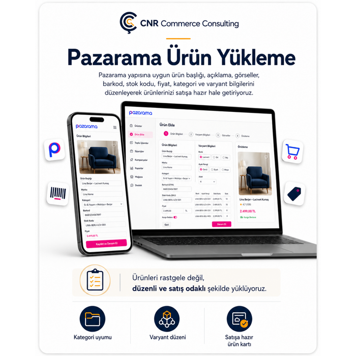 Pazarama Ürün Yükleme