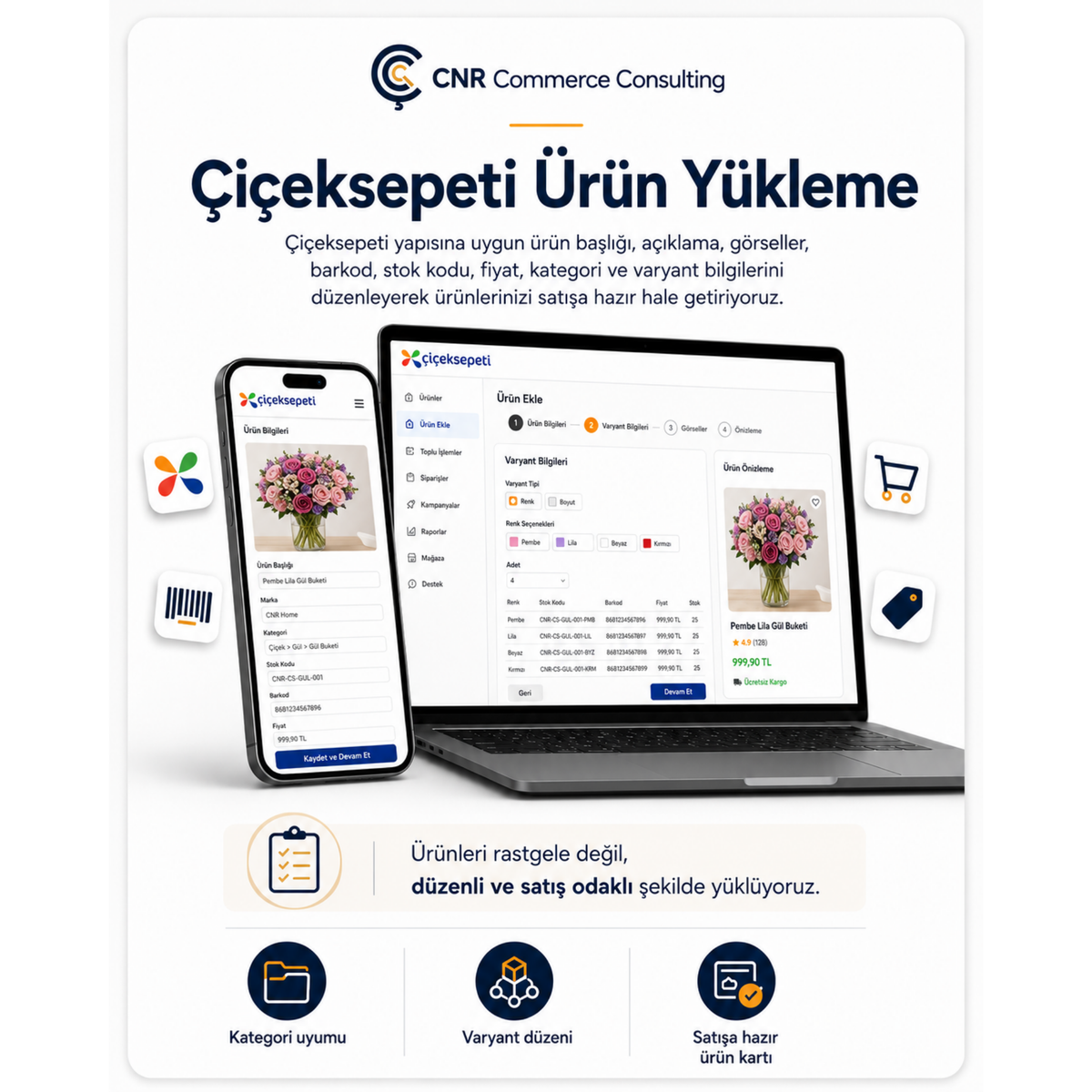 Çiçeksepeti Ürün Yükleme