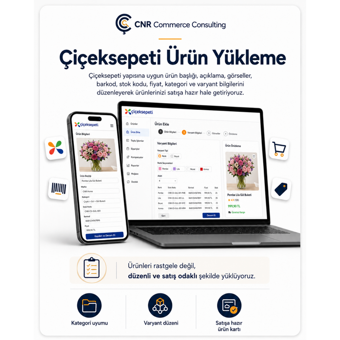 Çiçeksepeti Ürün Yükleme